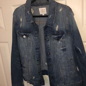 Torrid distressed denim jacket